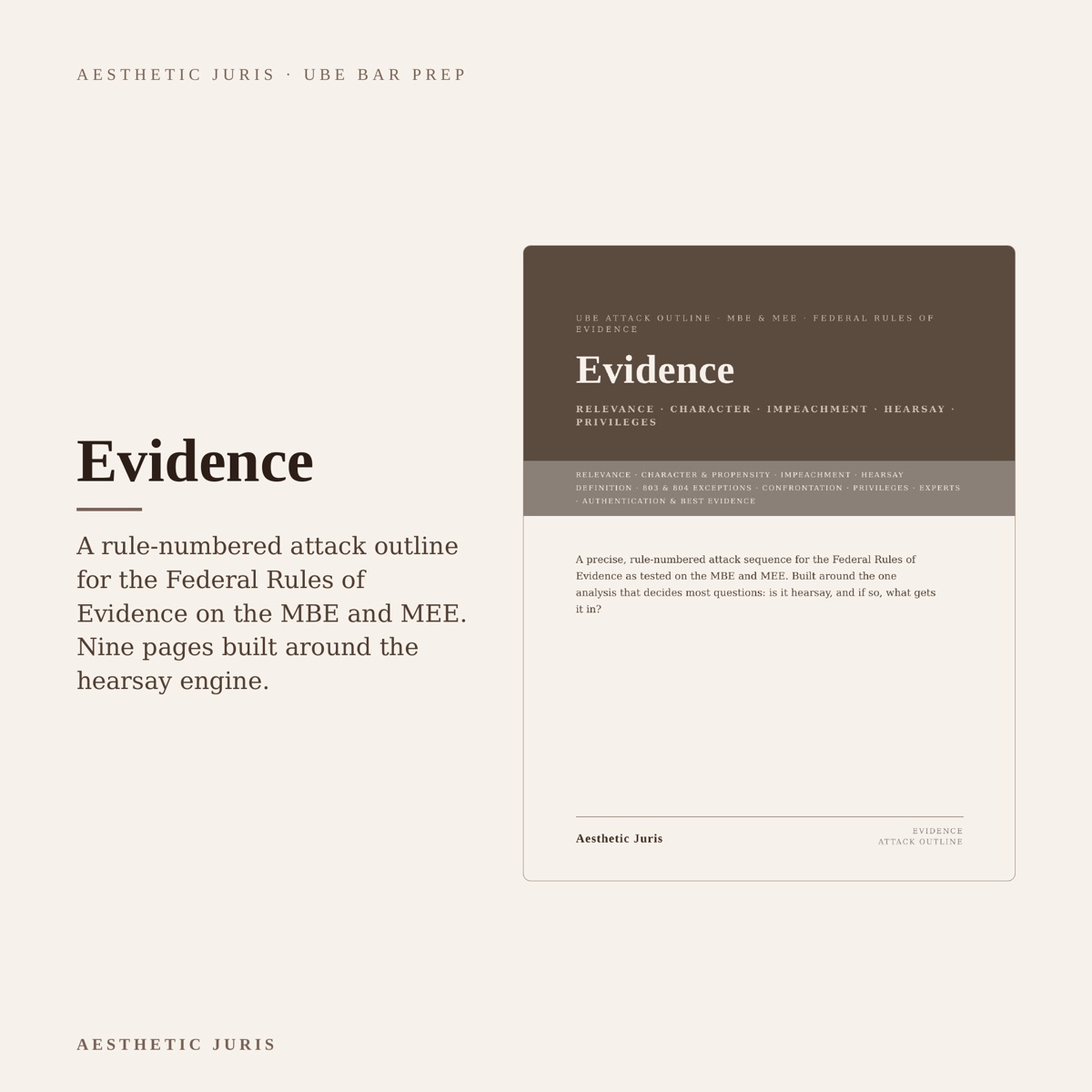 Evidence Attack Outline