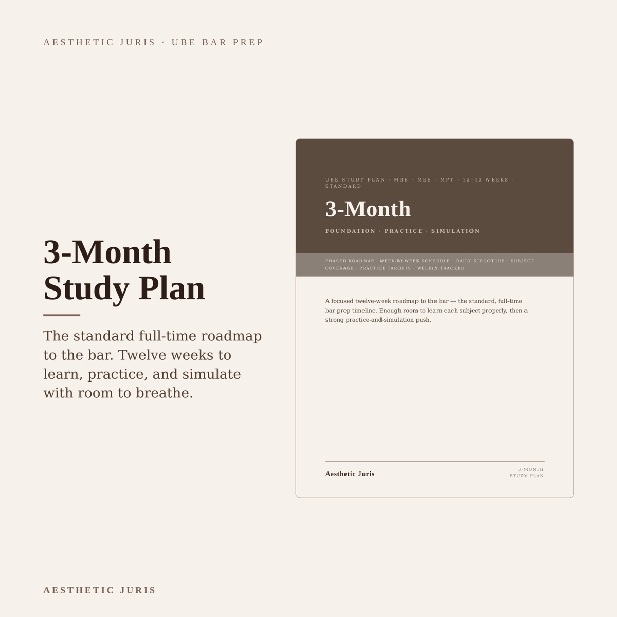 The 3-Month Bar Prep Study Plan